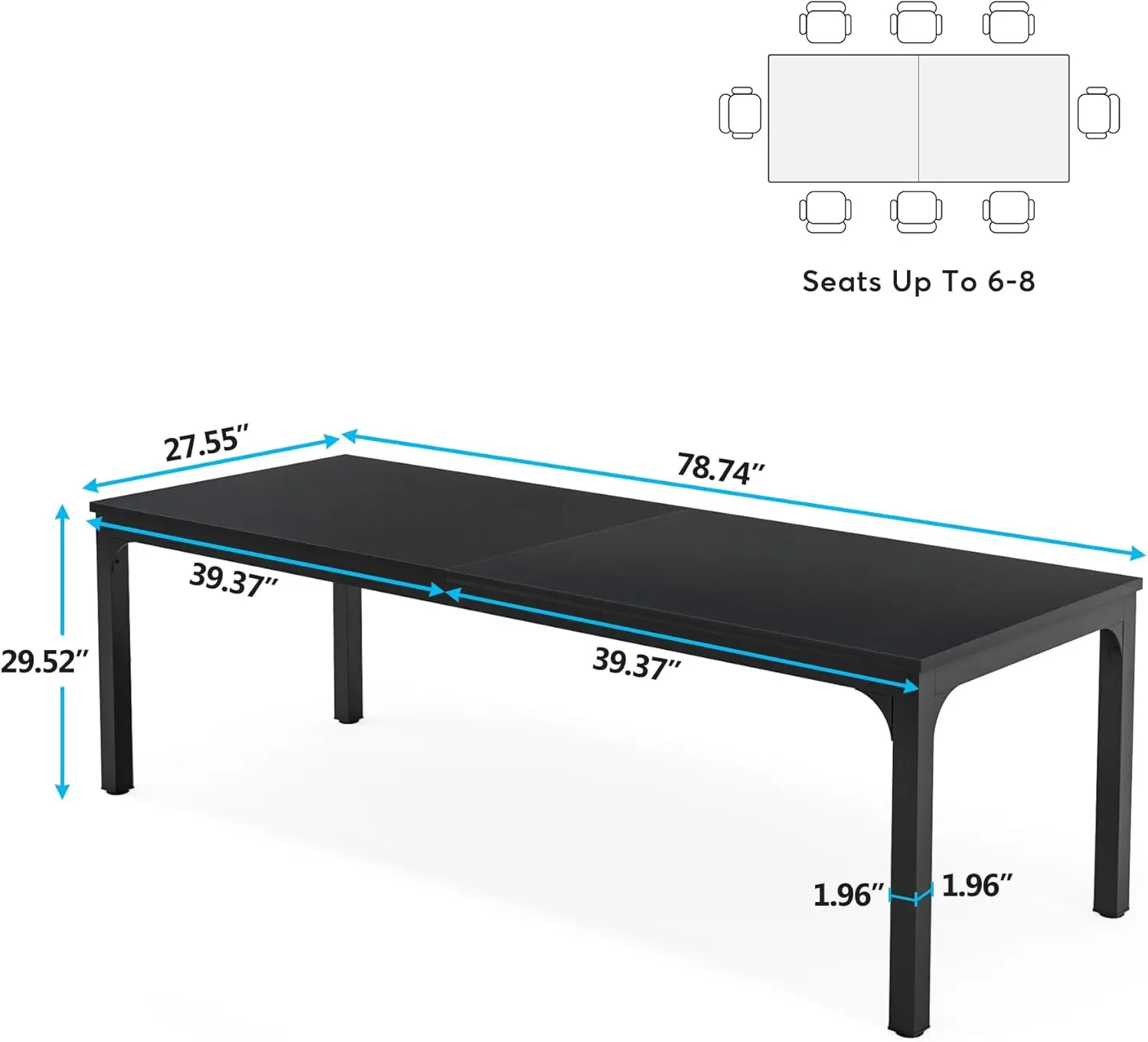 6.5 FT Conference Room Table, 78.74