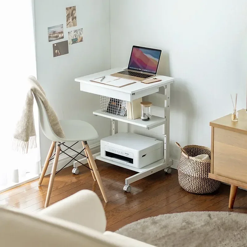 Minimalist Office Mobile Multi-layer Printer Storage Rack Home Province Space Computer Desk With Wheel