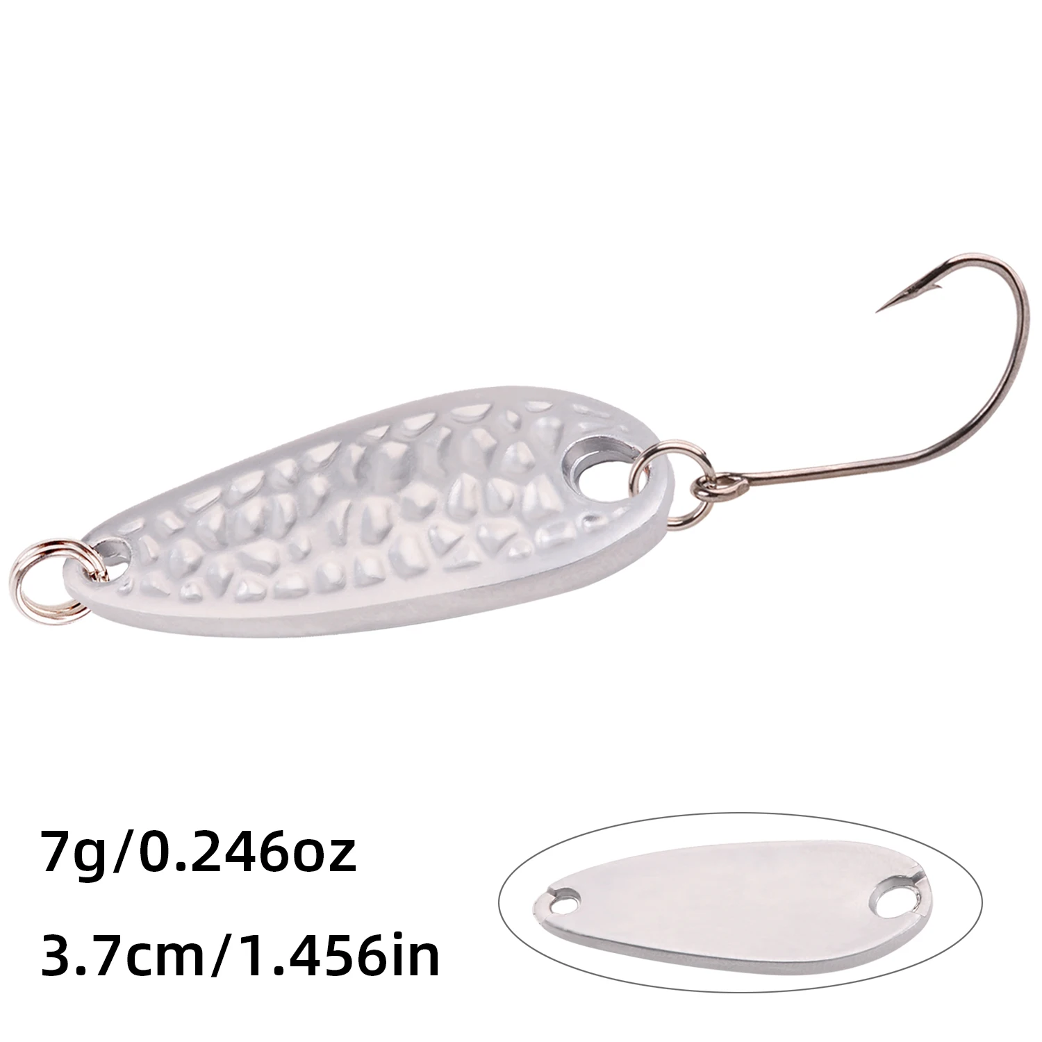 Metal Spoon Lure 2.5g 3.5g 5g 7g Spoon Bait Copper Stream Metal Fishing Lure For Trout Chub Perch Salmon