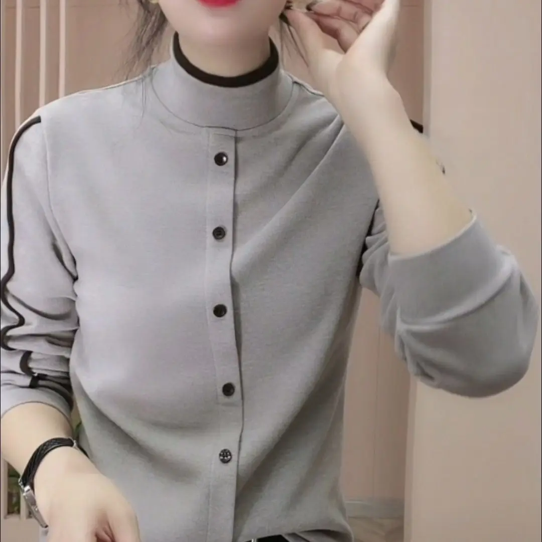 Double-sided German Velvet Base Shirt Autumn and Winter New Style Long-sleeved Turtleneck Fashionable Loose Women