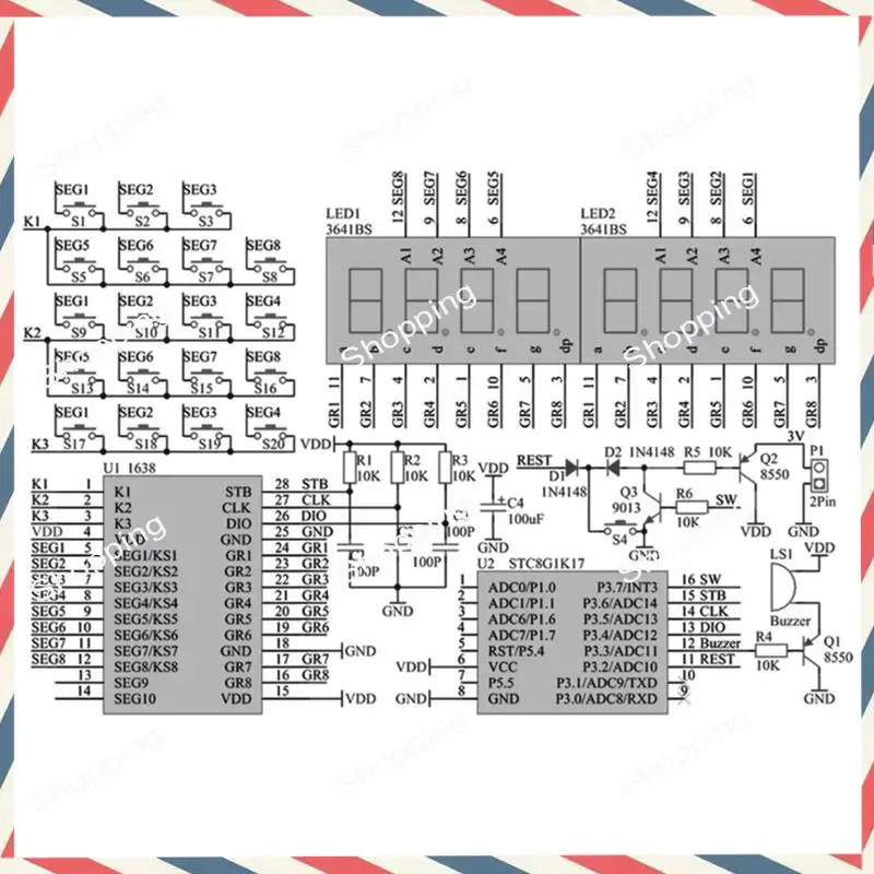 M20K Build Your Own Calculator With DIY LED Digital Tube Kits, 51 Microcontroller Soldering Projects For Enthusiasts