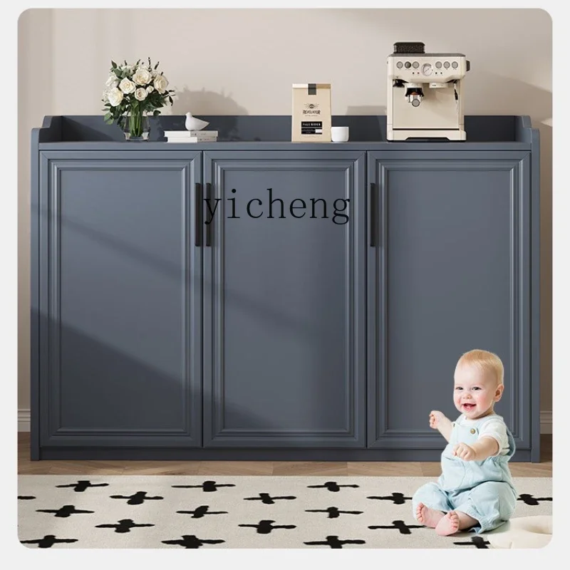 XL aluminum alloy dining side cabinet integrated against the wall New Chinese locker Kitchen rack