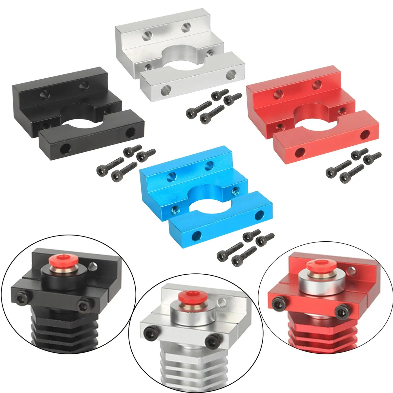 

Hotend Fixed Block Extruder Parts with Screw Kit Hotend Metal Mount Accessories 3D Printer Parts Extruder Mount for Ender3