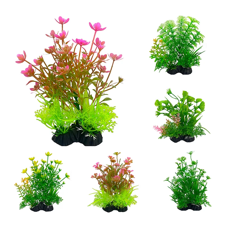 Tanque de peixes simulação de plástico planta aquário artificial diy planta aquática água grama decorações do tanque de peixes acessórios