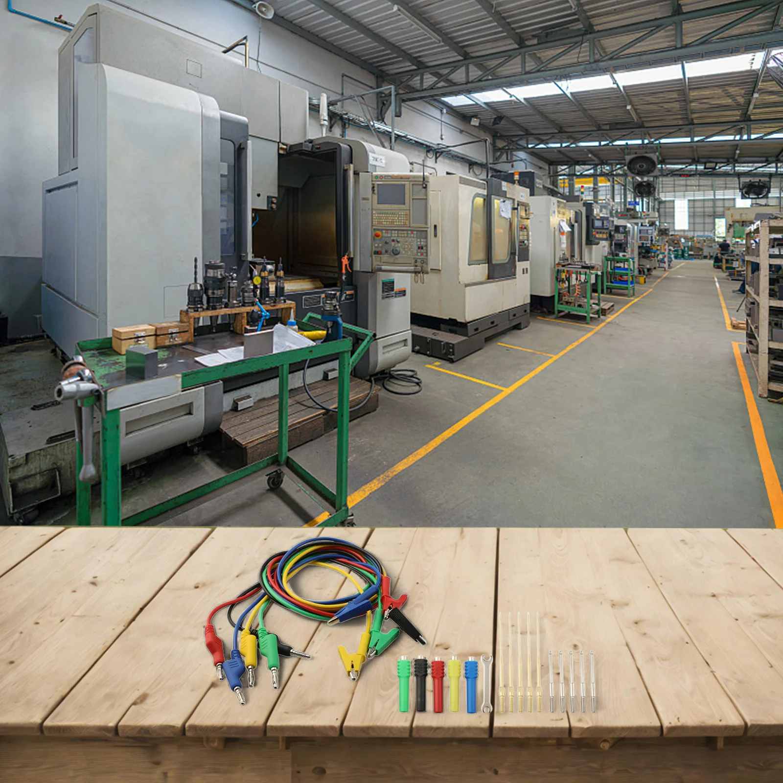 Electrical Testing Banana Connector Leads Black Friction Crocodile Teeth Hassle-Free Usage For Auto Diagnostics