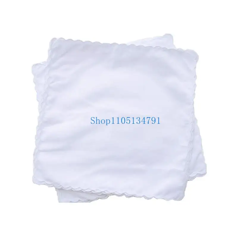 98 كم 30 × 30 سم الرجال نساء مناديل القطن الصلبة البيضاء الصلبة جيب مربع المناشف DIY اللوحة مناديل للمرأة