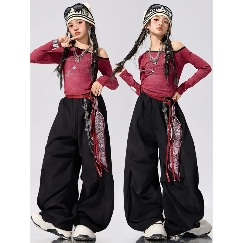 Bambino Sport Cool Stage Street Dance Pantaloni Vestito Ragazza Costume per Ragazzo Breakdance Studente Attiendo Abbigliamento Gilet Pantaloni Esegui