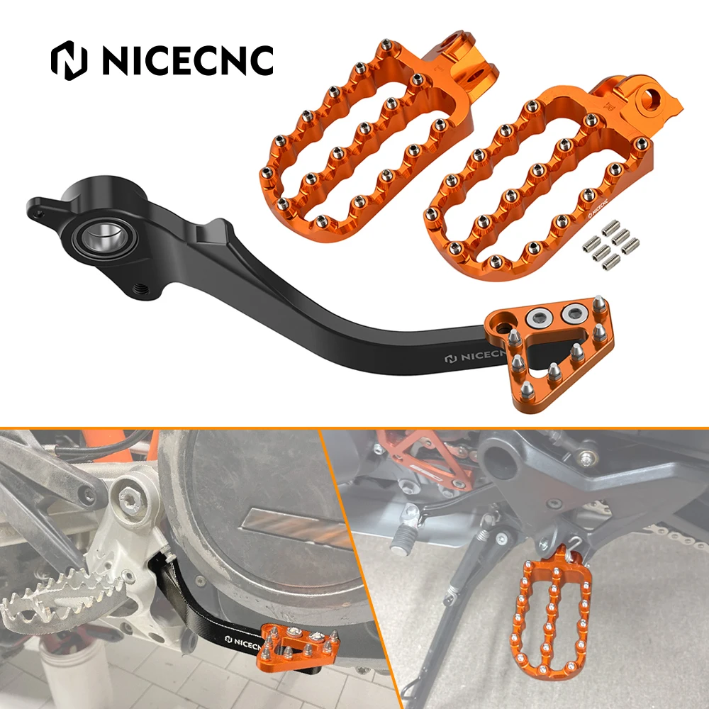 

NICECNC Motorcycle Large Footrests Footpeg/Brake Pedal Brake Lever for KTM 690 SMC R 690 Enduro R 690 SMCR 2011-2018 2019-2025