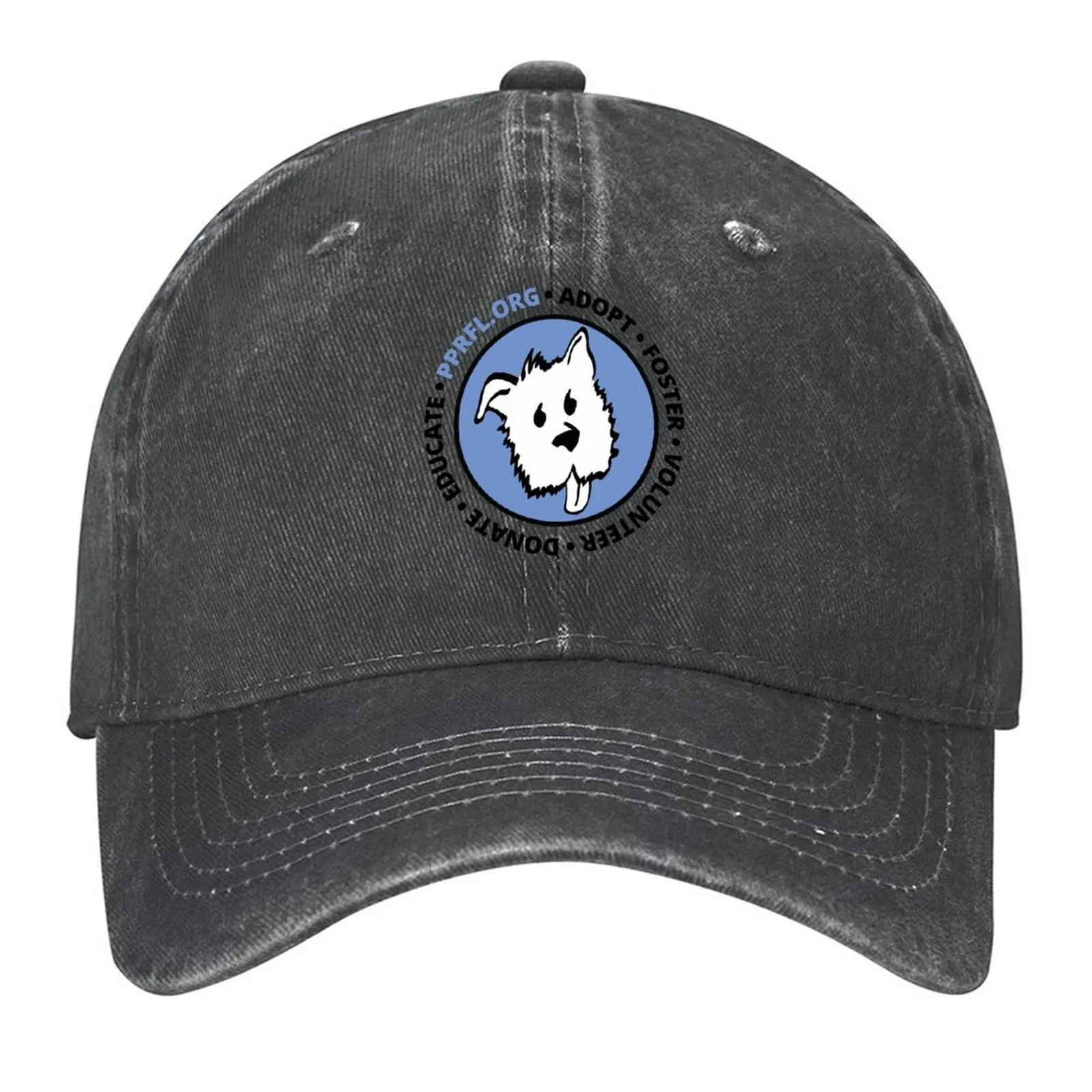 

Poodle and Pooch Rescue of Florida - Dog Icon with text Baseball Cap Gentleman Hat Anime Hat Hood Men Caps Women's