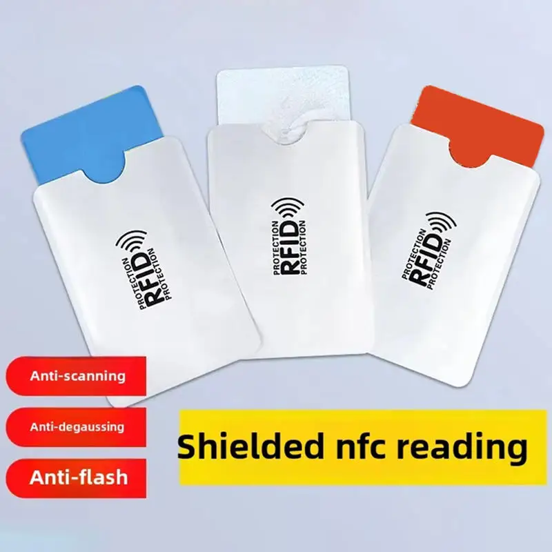 15/30 قطعة مكافحة المسح بطاقة كم الائتمان NFC بطاقة التعريف بالإشارات الراديوية حامي مكافحة المغناطيسي الألومنيوم احباط حامل بطاقة البنك المحمولة #5