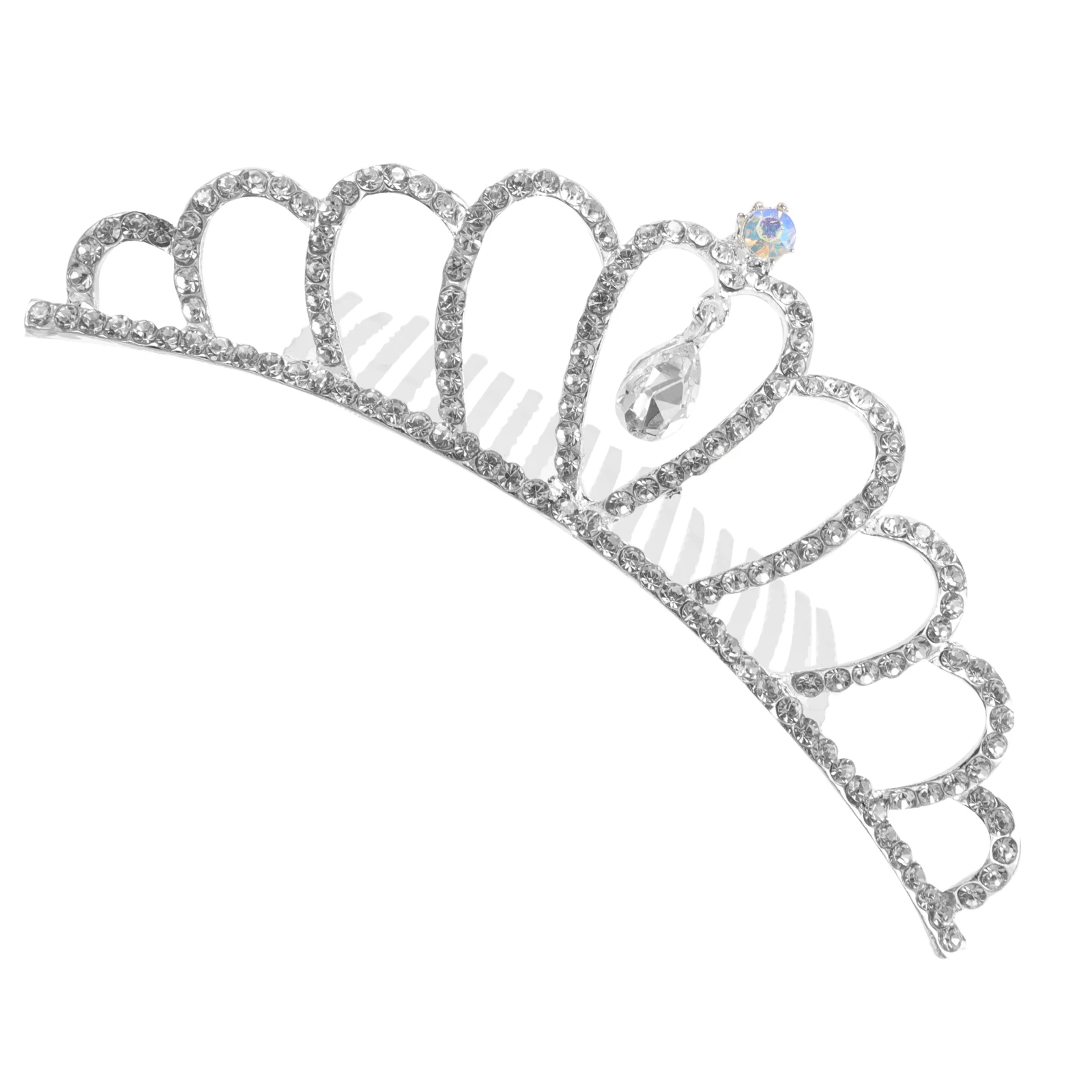 

Delicate Rhinestone Crown Hair Comb for Unique Decorative Crown for Wedding Birthday Party Little Accessories