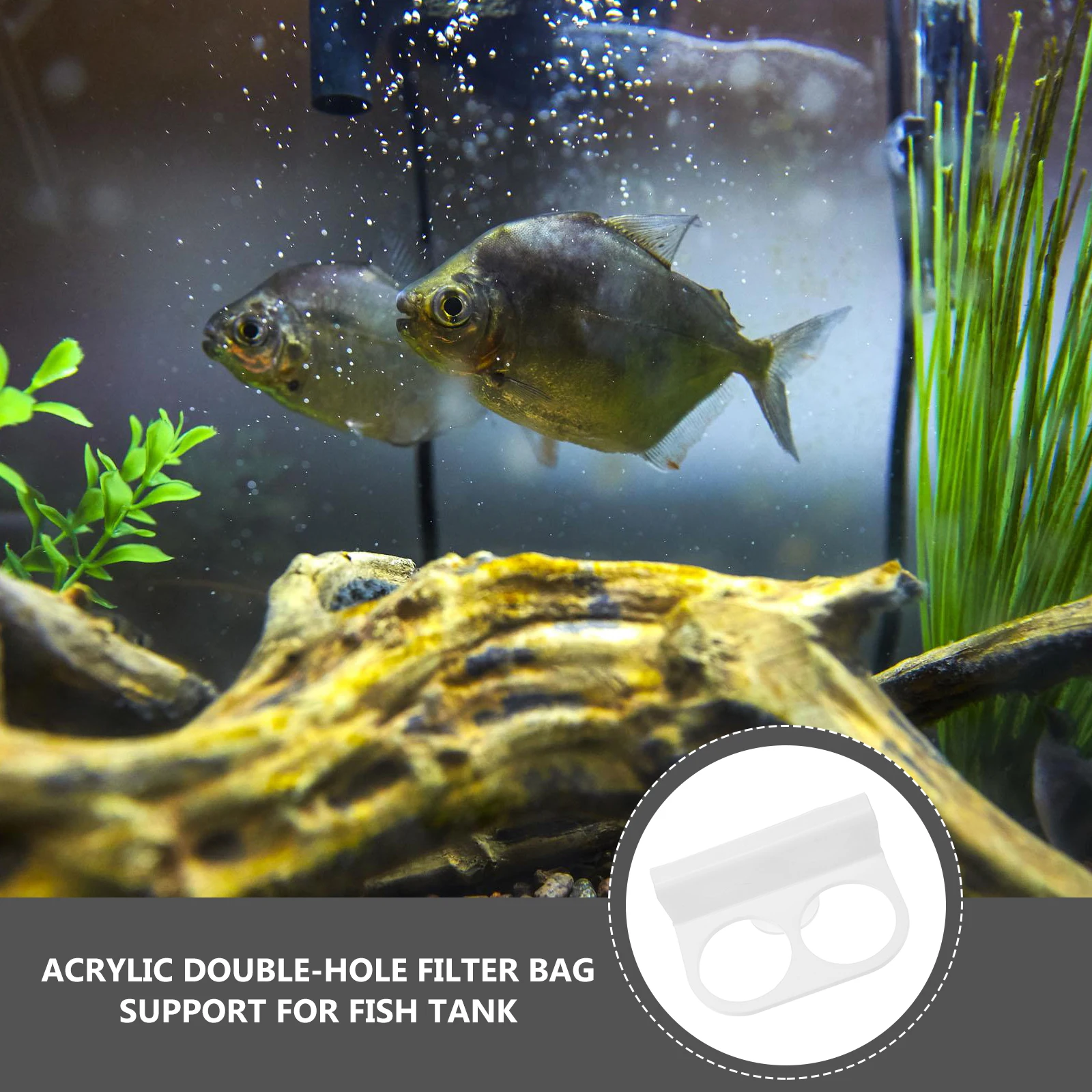 

Acrylic Filter Bag Holder 95mm Diameter Double Hole White Easy Small Medium Bags Aquarium Tank Sock Mount Bracket