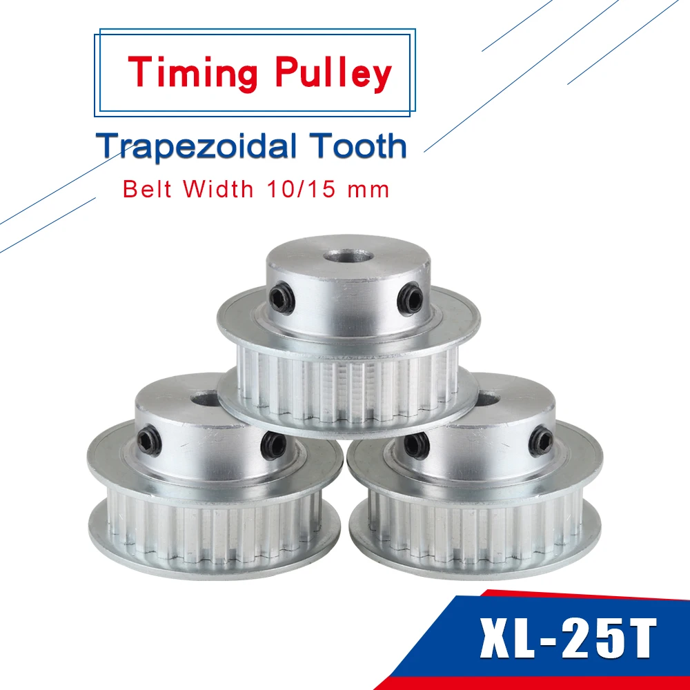 

XL25T Timing Pulley Bore 6/6.35/8/10/12/12.7/14/15/16/17/20 mm Trapezoidal Teeth Pitch 5.08mm For Width 10mm XL Rubber Belt