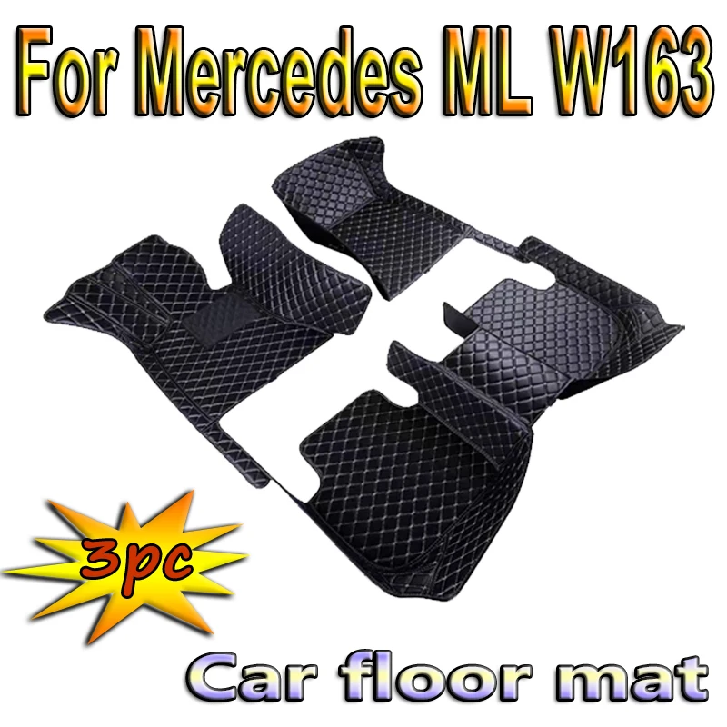 Car Floor Mats For Mercedes ML W163 1998-2005 DropShipping Center Interior Accessories 100% Fit Leather Carpets Rugs Foot Pads