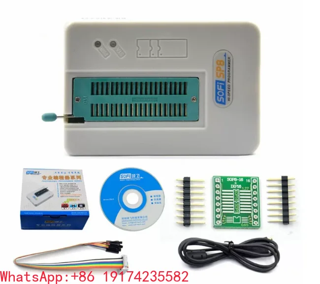 High Speed USB Programmer SoFi  SP8-A -M BIO-S FL-ASH ISP 40 Pins Adapter 24 25 93 for Over 4000 IC Chips Universal  Programme