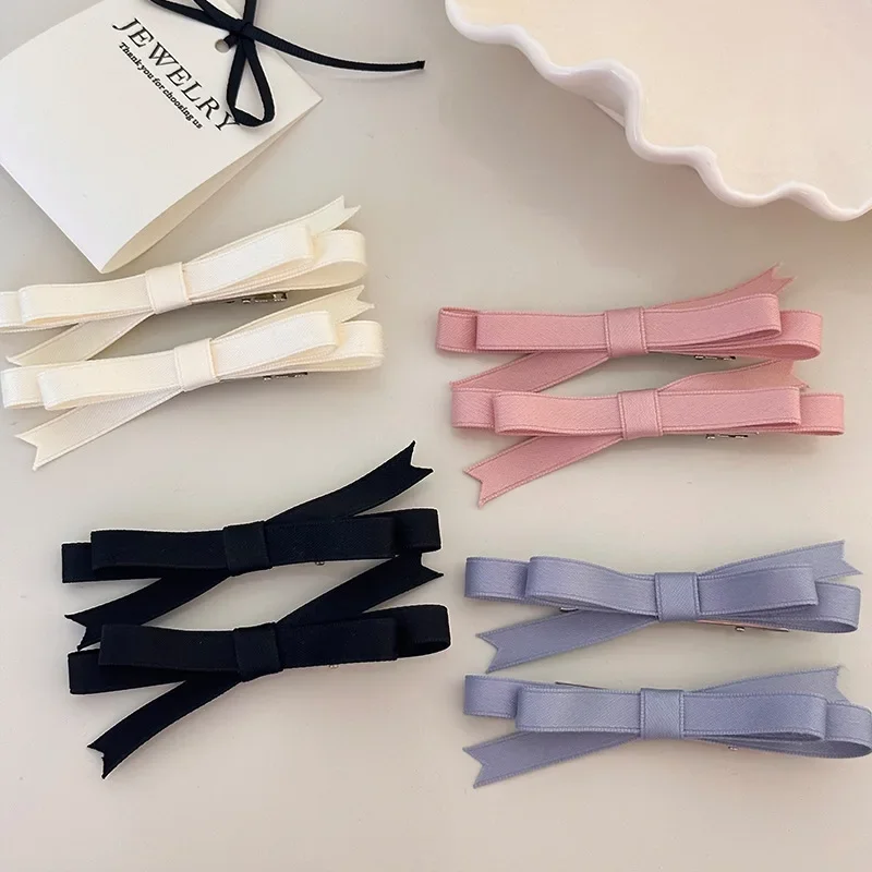 Accessories for women girl korean bow hair pins and clips ribbon popular new in kpop sweets kawaii Cute leading fashion trendy