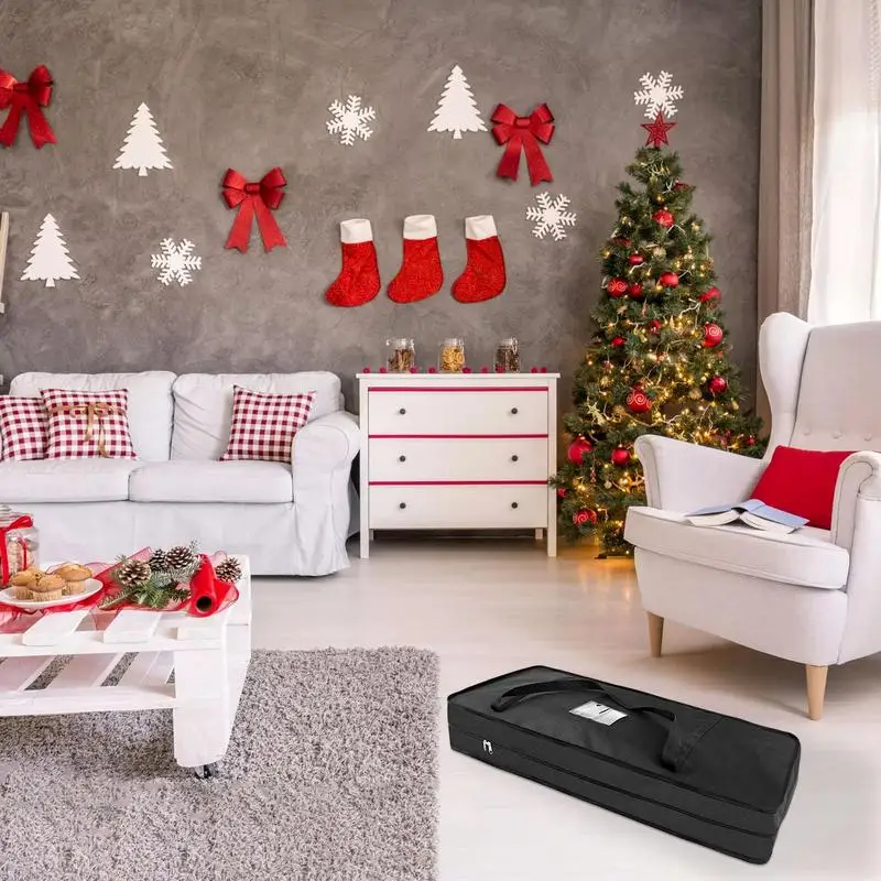 Wrapping Paper Containers Dustproof Zippered Wrapping Paper Waterproof Pouches Portable 600D Oxford Cloth Ribbon Organizer Large