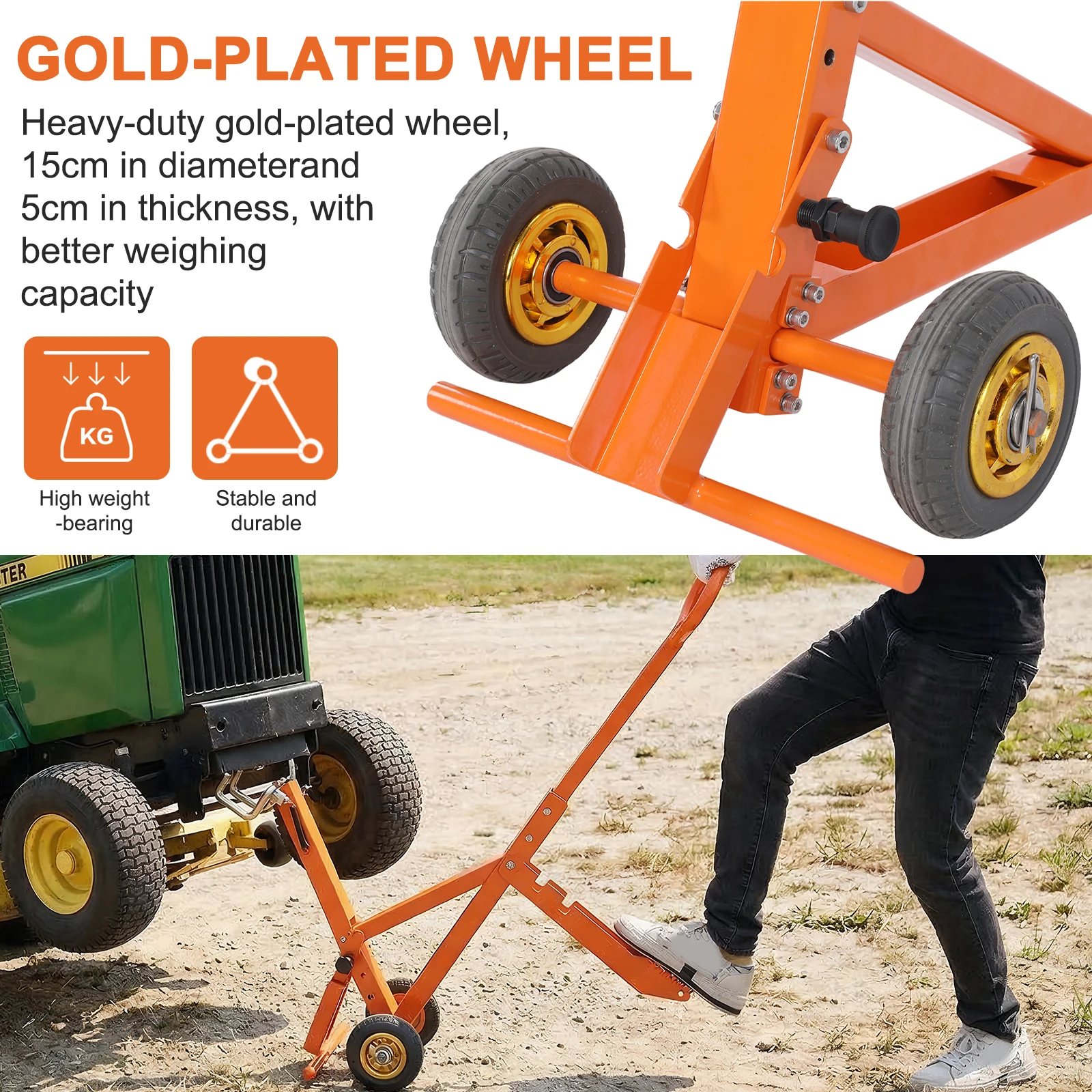 

Lawn Mower Lift Jack 1322lbs Capacity Arm Jack Lifting Tool with Tow Handle for Tractors Farm Vehicles & Lawn Equipment