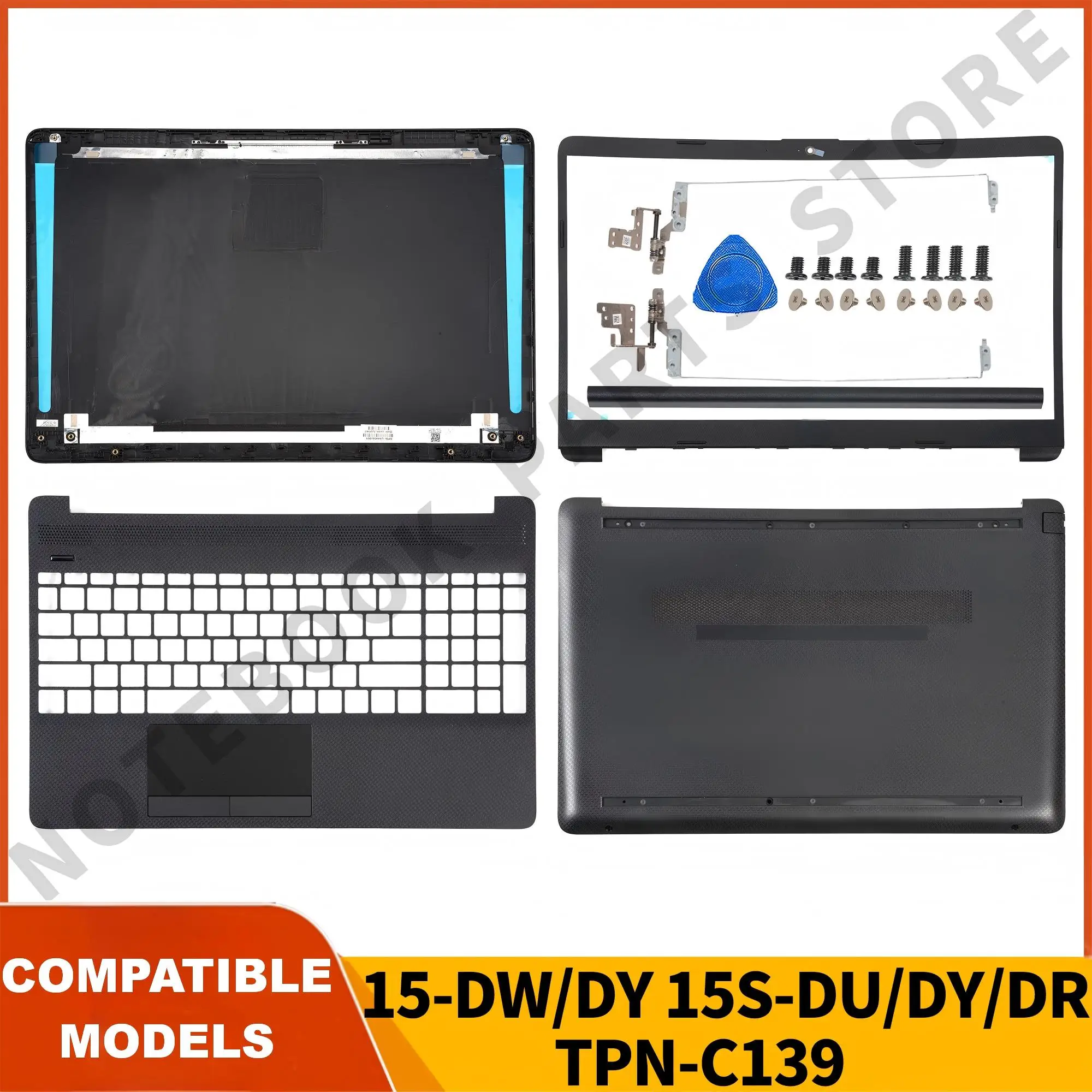 New Laptop Case For 250 G8 255 G8 15S-DU 15S-DY 15-DW TPN-C139 LCD Back Cover/Front Bezel/Palmrest/Bottom/Hinges L94456-001