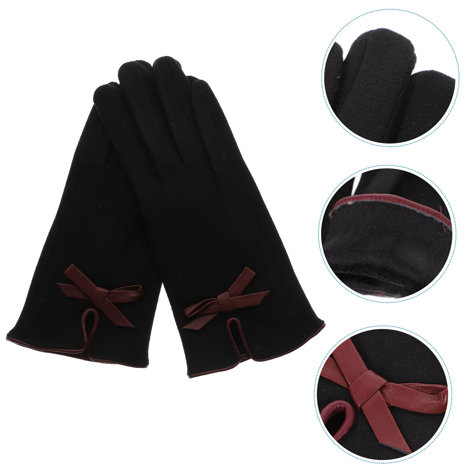 

Women Winter Gloves Thermal Touchscreen for Ladies Cold Weather Black Warm Women's