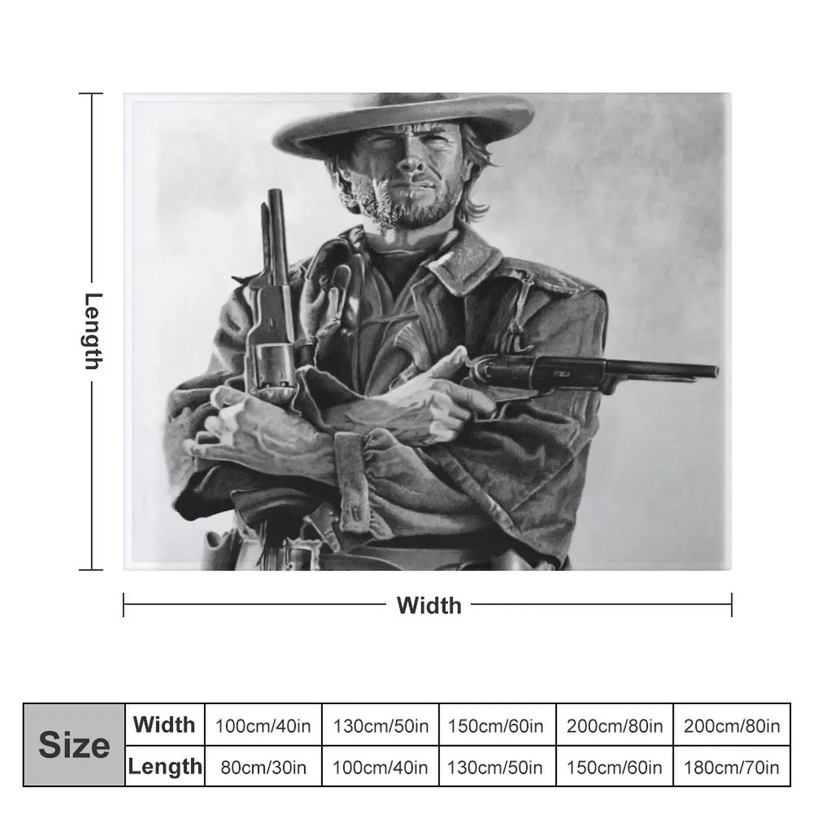 Clint Eastwood Josey Walesdrawing Throw Blanket Thins Comforter Decorative Sofa Blankets