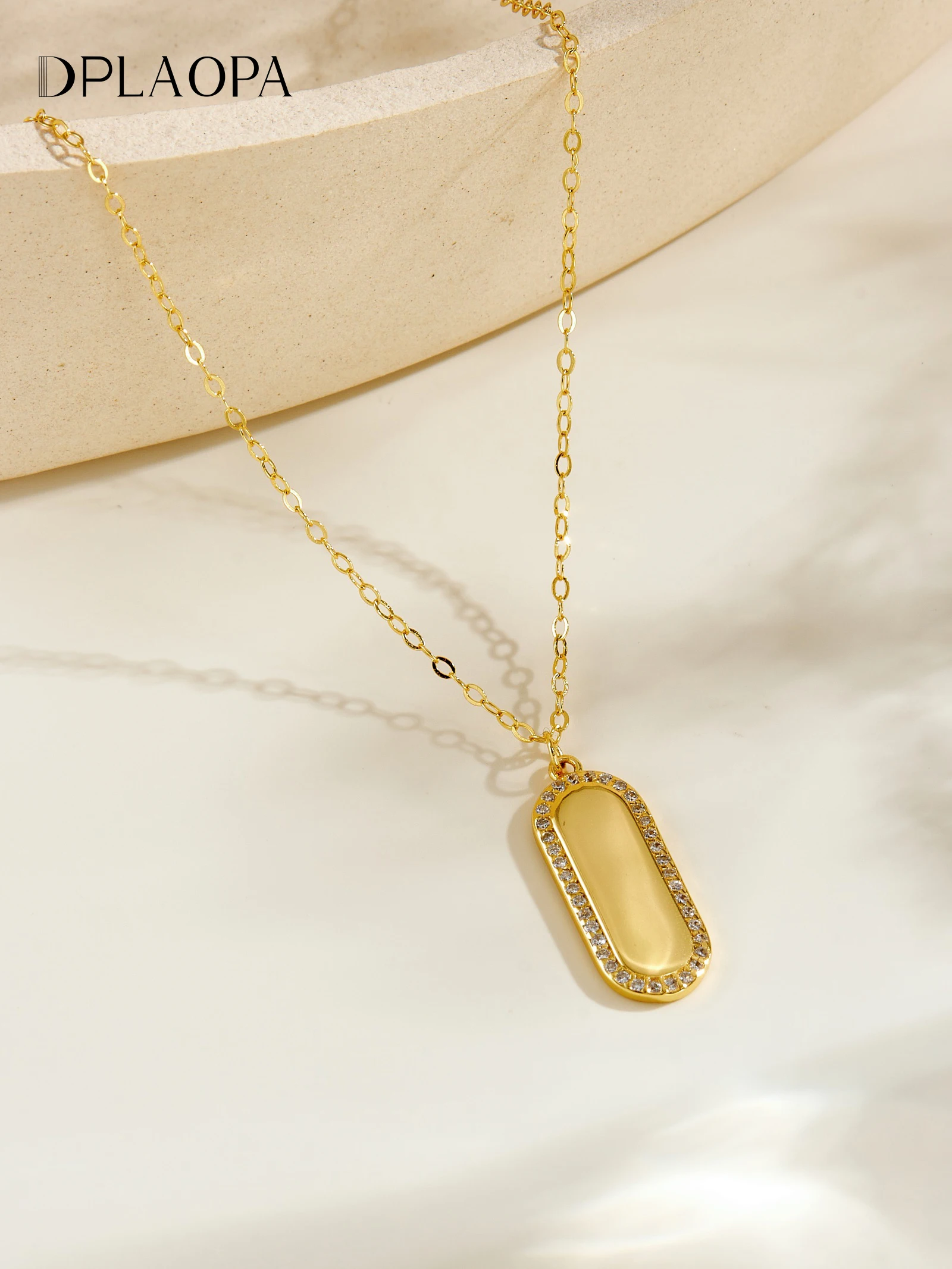 

DPLAOPA стерлингового серебра 925 пробы в форме куба прозрачный циркон кулон ожерелье 2025 изысканные роскошные вечерние повседневные драгоценности подарок для женщин