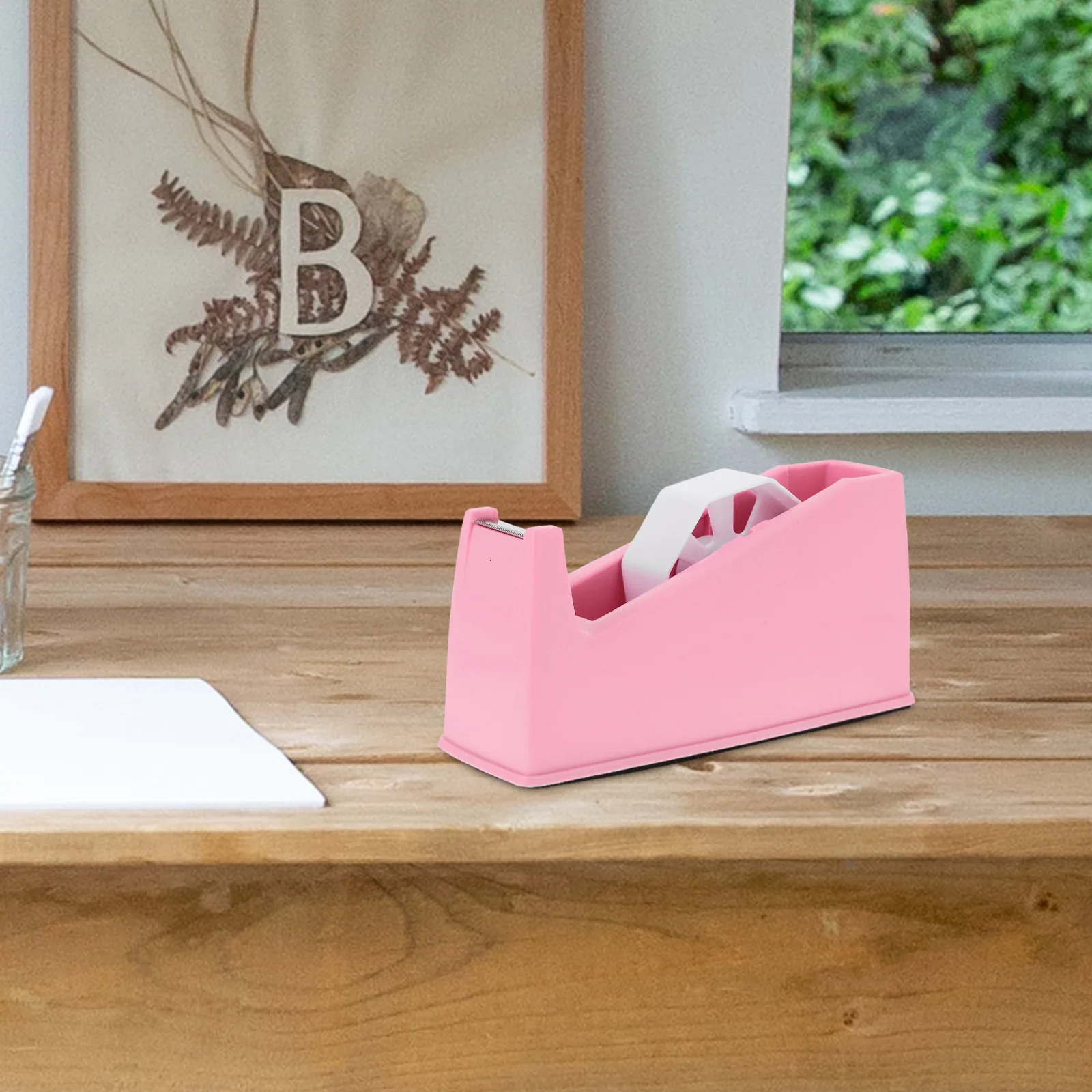

1pc Cute Office Tape Dispenser Desk Sticky Desktop ABS Material Lightweight Portable Small Supplies Table for School