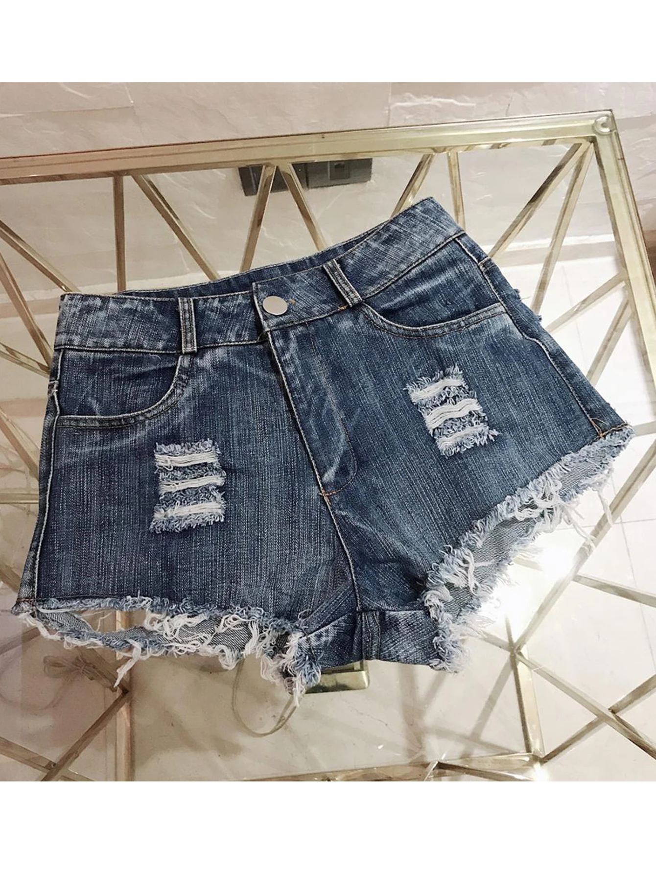 sexy high waist casual hole short Jeans women 2024 summer fashion denim shorts woman hot pants club party vintage jean shorts
