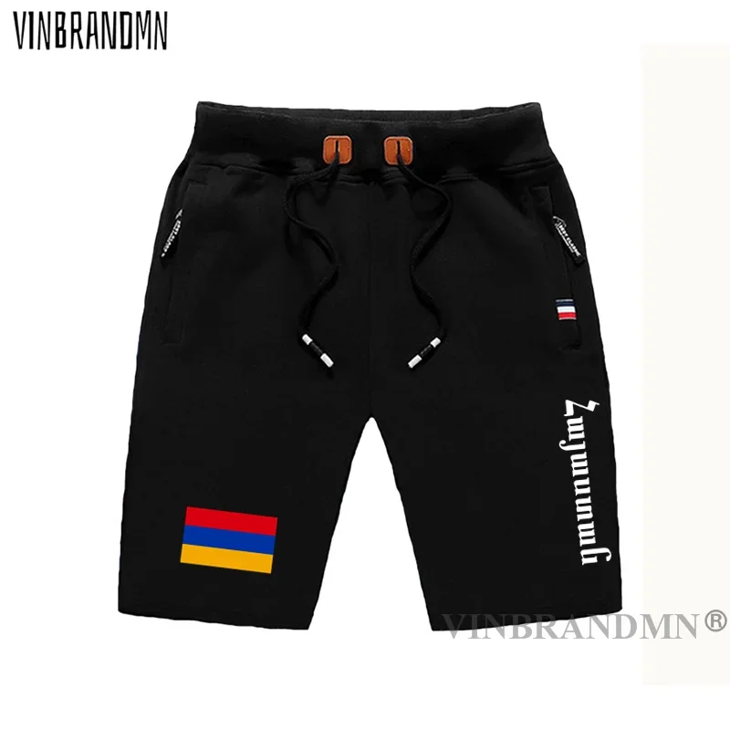 Armenia mens shorts beach man men's board shorts flag workout zipper pocket sweat bodybuilding 2021 cotton brand Armenian ARM