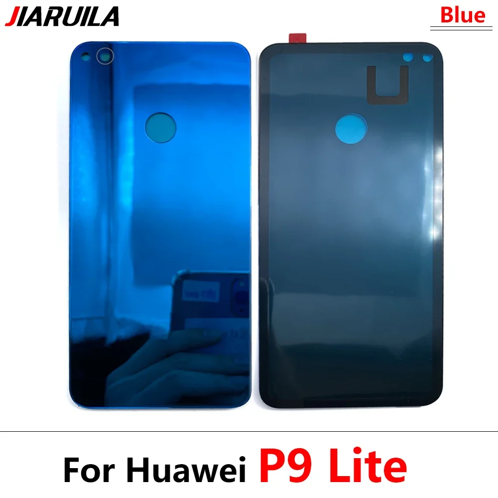 NEW Back Battery Cover Glass Rear Door Housing Case Replacement with Adhesive Sticker For Huawei P9 Lite / P10 Lite