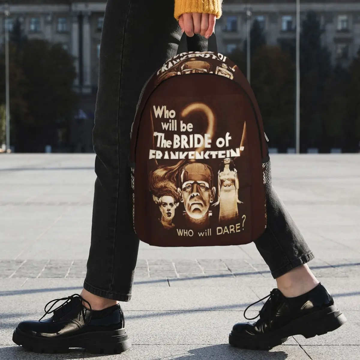 Bride Of Frankenstein Poster Backpack Student BookBag Boys Girls School Bag Laptop Shoulder Bags