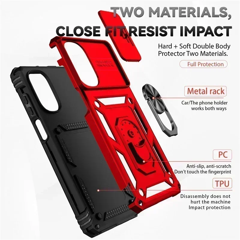 For Motorola G22 Case Slide Camera Protection Shockproof Armor Phone Cases For Moto G32 G52 G62 G82 G 22 32 52 62 82 Back Cover