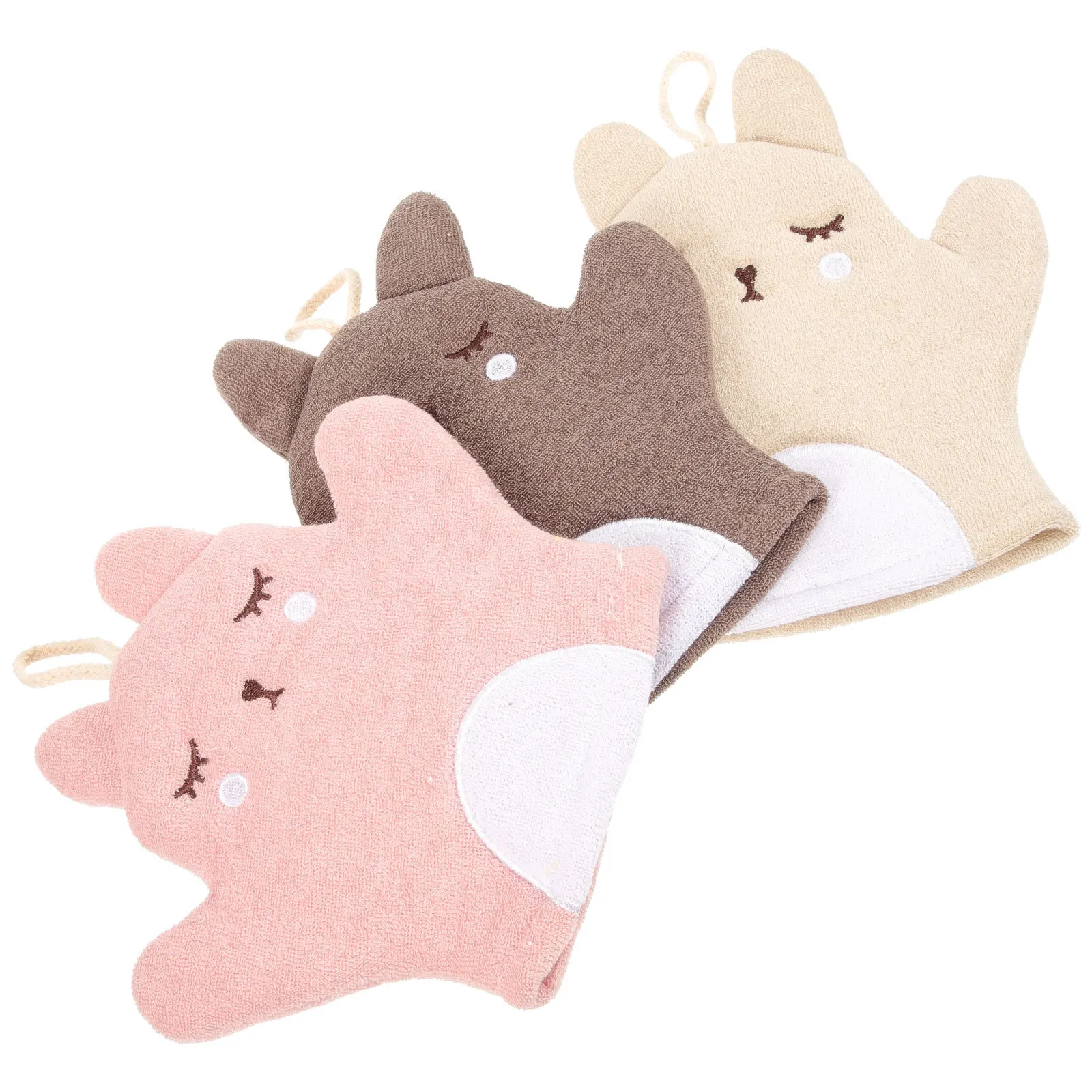 

3Pcs Body Exfoliating Gloves Soft Material Shower Mitt for Removing Dead Skin Impurities Oil Bathing Essential Comfortable Grip