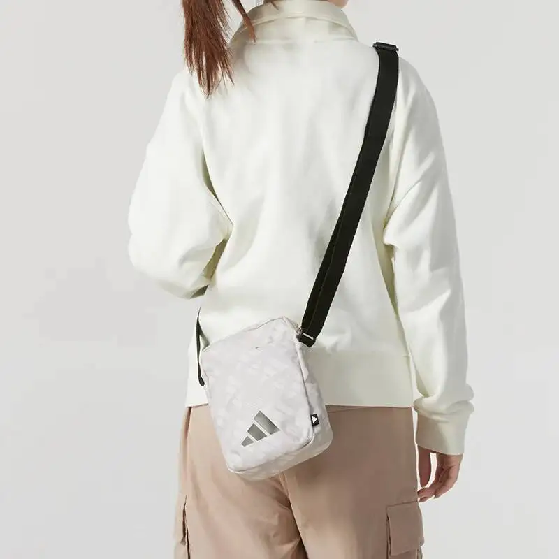 Adidas White Crossbody Bag Women Minimal Sling Bag Adjustable Strap Lightweight Casual Daily Shoulder Bag Jg5871