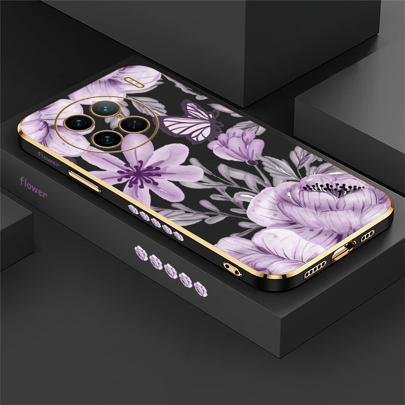 جراب هاتف لهاتف Vivo Y100 5G Y73 Y53S Y55S Y72 Y71 Y70 Y67 Y77E Y95 Y93 Y91i Y81 Y78 غطاء مطلي مضاد للصدمات