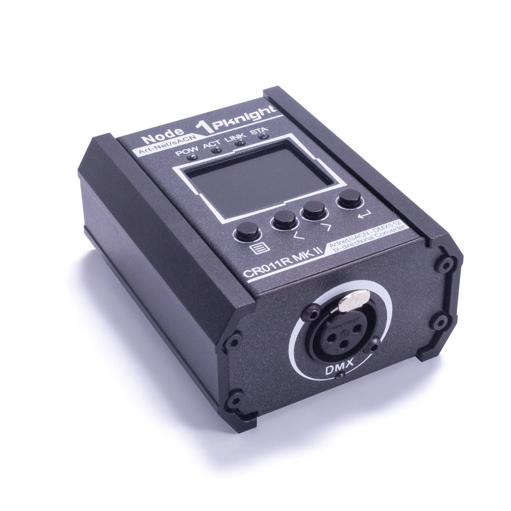 

Pknight 1-Port Bi-Directional Art-Net/sACN to DMX512 Converter, a Compact Node with LED Display for Stage Lighting