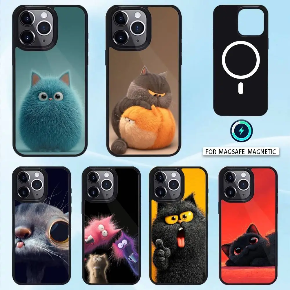 

Cute little A-Animals Phone Case Magnetic For iPhone 16 15 14 13 12 11 Pro Max Plus Magsafe Wireless Charging Cover