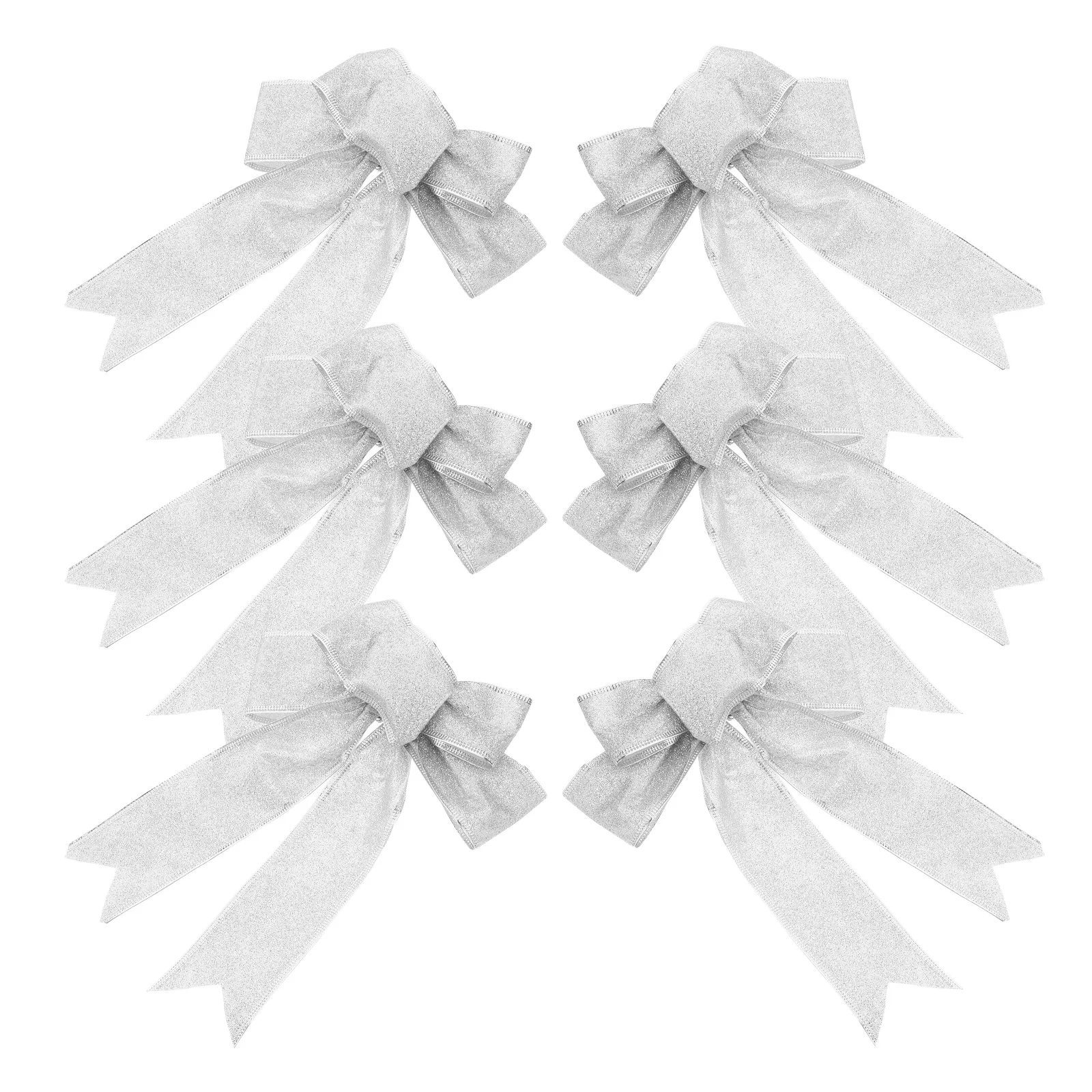

6 Pcs Large Gold-edged Bow Jewelry Top Hat Christmas Party Decorative Ornaments