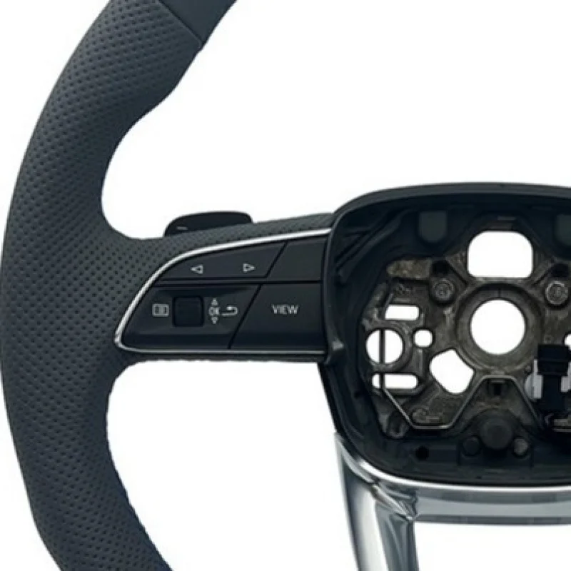 For Audi A4L/A6L and other new models, genuine leather perForated steering wheel with multi-function buttons, modified