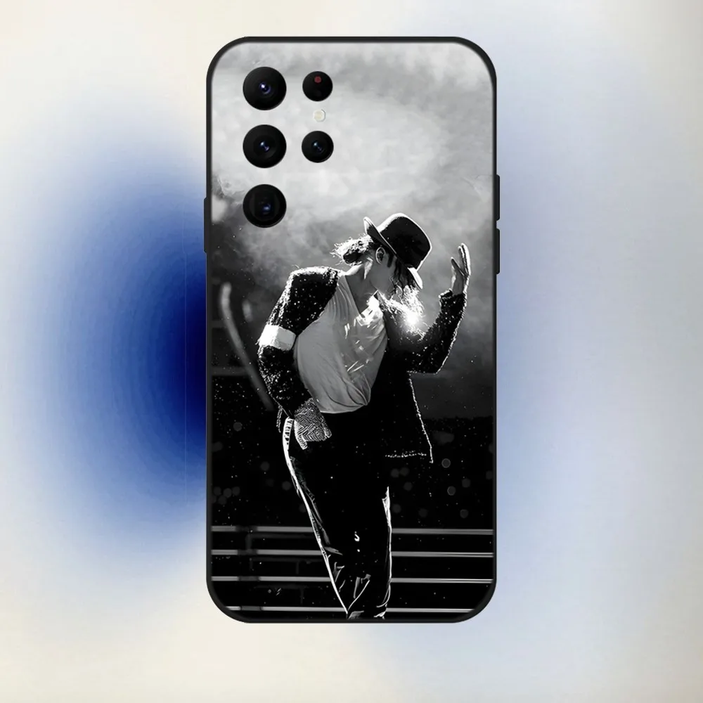 M-Michael J-Jackson Legendary Singer Phone Case For Samsung S24,23,22,30,21,10,9,Ultra,Plus,Lite,FE,5G Black Soft Case