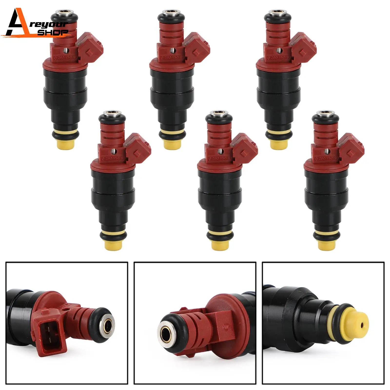 

Areyourshop 6PCS Fuel Injectors fit for Ford Explorer Ranger B4000 4.0L 1993-1997 822-12111 92TF-AA Car Auto Parts