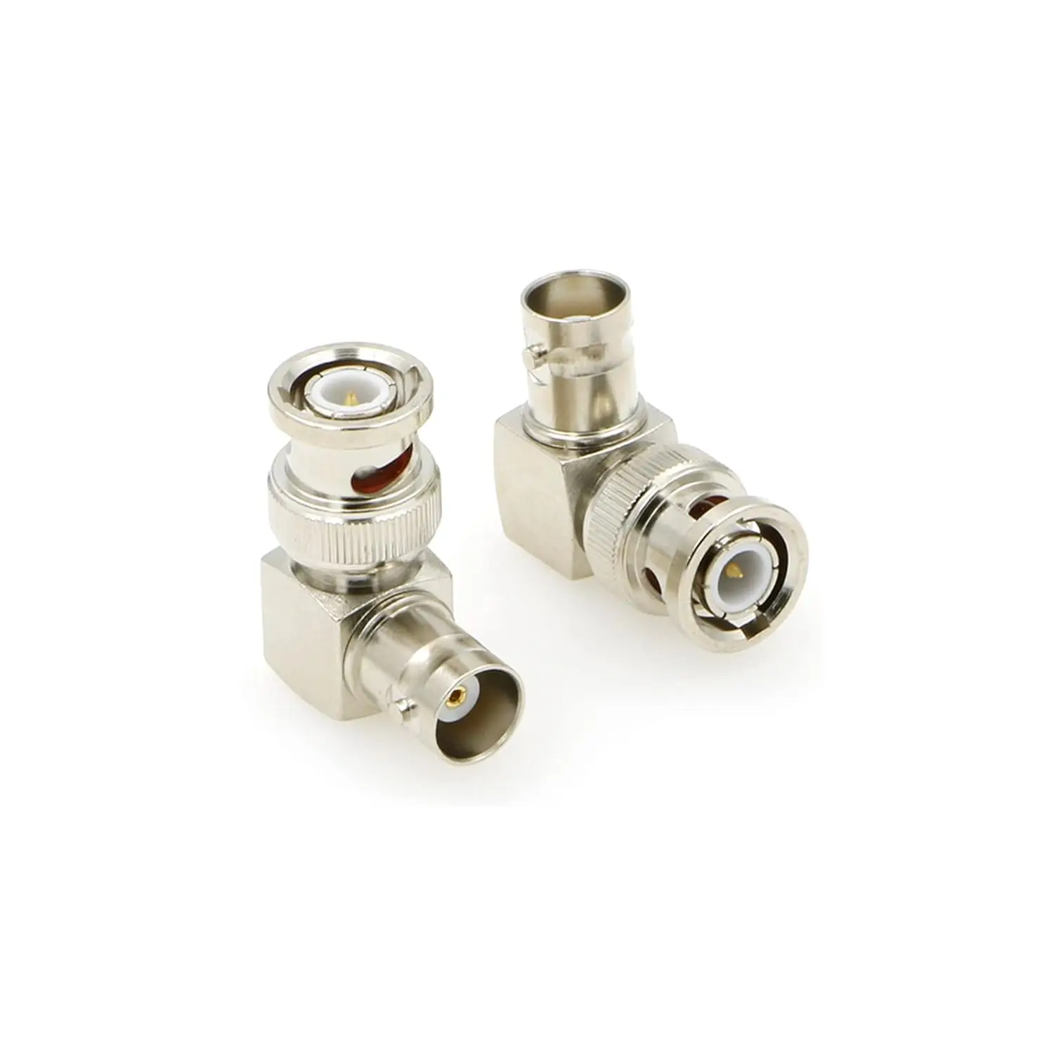 

Alvins 2 PCS BNC Right Angle Connectors,BNC 90 Degree Adapter BNC Male to Female Connector for 12G HD SDI BNC Cable