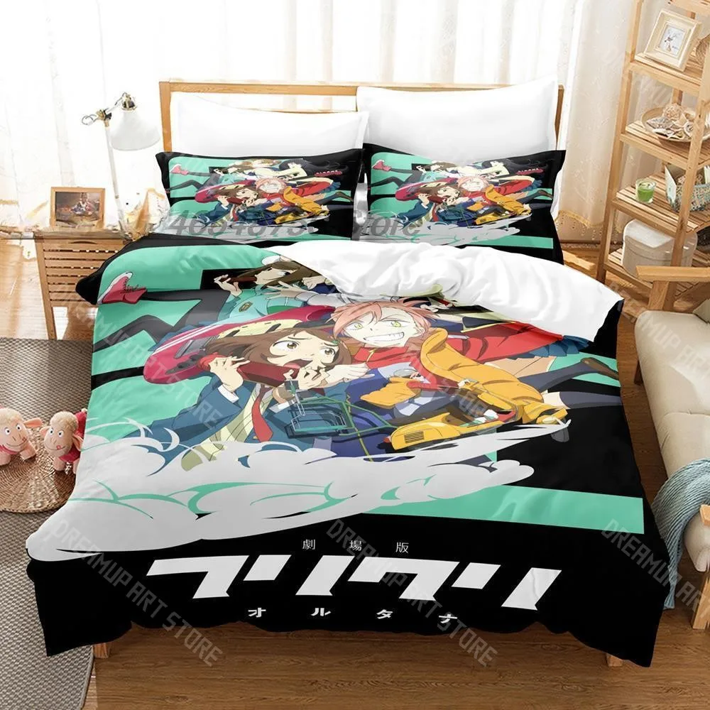 3D Printed FLCL Alternative Anime Bedding Set for Boys Girls Duvet Cover Pillowcase Twin Queen King Full Single Double Sizes