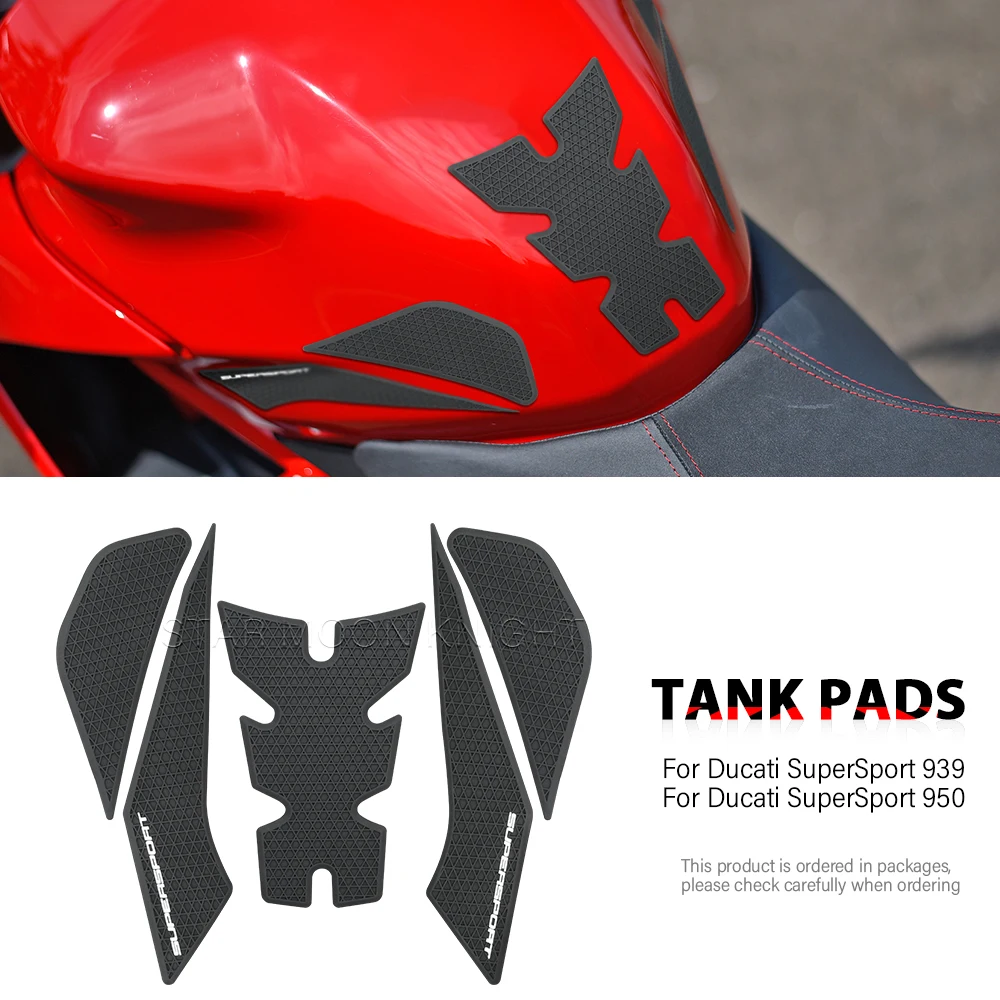 

For Ducati SuperSport 950 Super Sport 939 Accessories Fuel Tank Pads Protector Anti-slip Stickers Decal Gas Knee Grip Traction