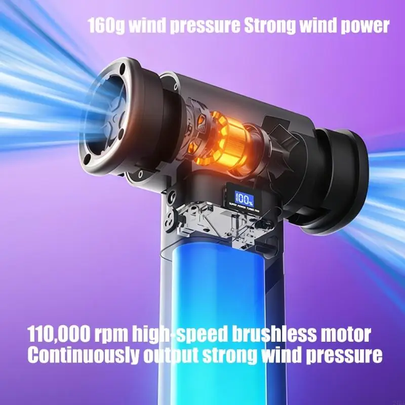 Pocket Fan Handheld Powerful 110000RPM Mini Fan Air Blower Rechargeable Air Blower Cooling Fan For Home Office