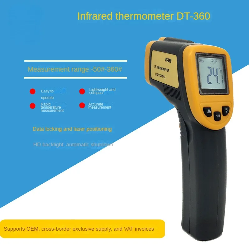 

Инфракрасный термометр, кухонный пистолет для измерения температуры выпечки, ручной промышленный инфракрасный термометр, Бесконтактный