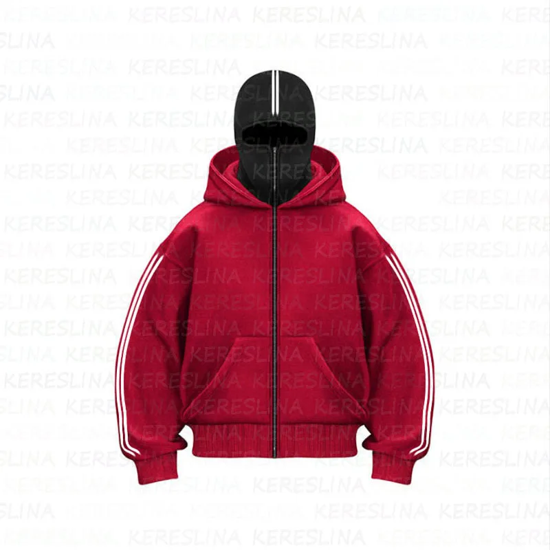 Traf 2025 automne/hiver nouveau lâche et polyvalent hommes et femmes à capuche à capuche DIY double chapeau design tendance décontracté sweat-shirt