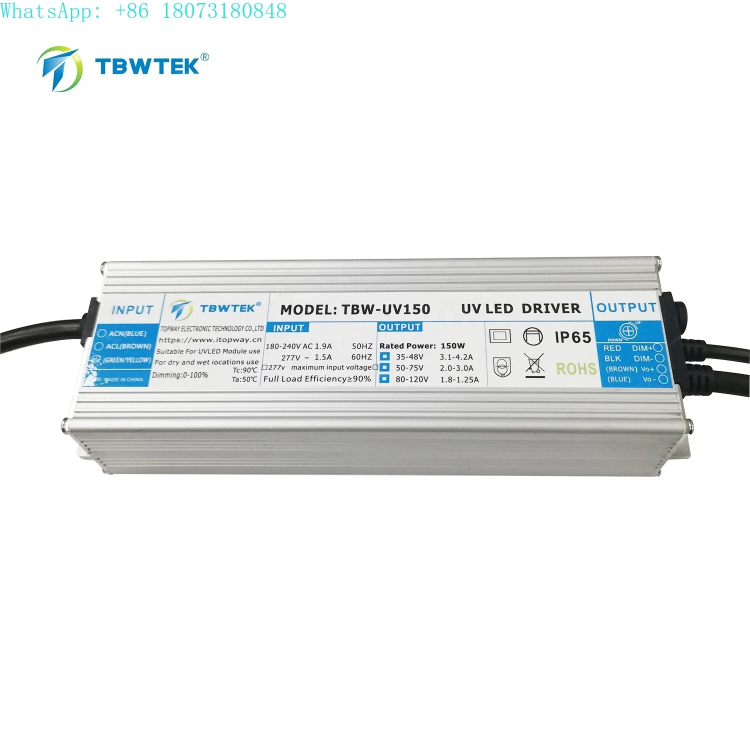 

TBW-UV150 Waterproof IP65 Dimmable PWM UV LED Power Supply 150W CCTV Box 30V 120V Power Supply Box 1.8A-4.2A CCTV Power Supplies