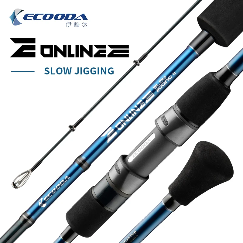 2022 New ECOODA EESJ II Slow Jigging Rod 1.85m 1.91m 1.93m Spinning Casting Rod PE1.0-4 Lure WT. 80-400g Carbon Rod FUJI Parts