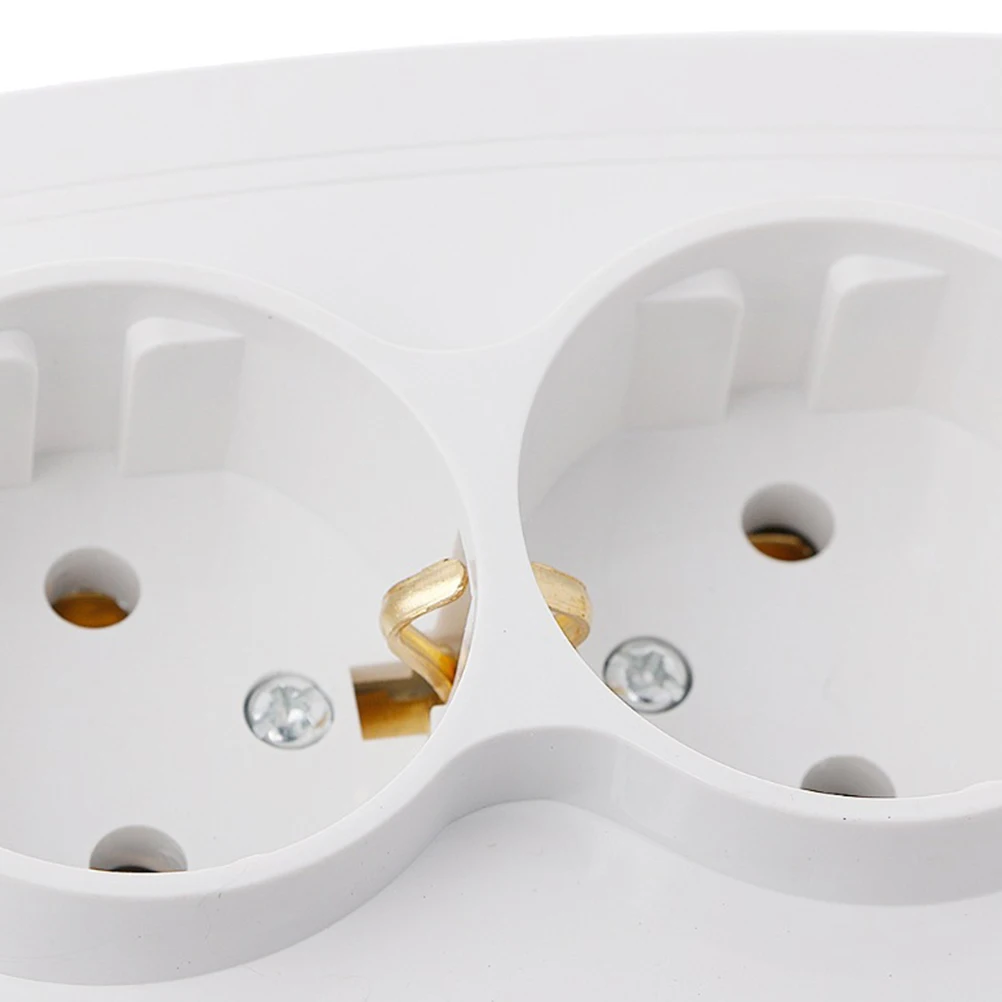 

2 Port Wall German Type Power Socket 250V 16A Power German Type White Electrical Socket for Phone Laptop Home Use